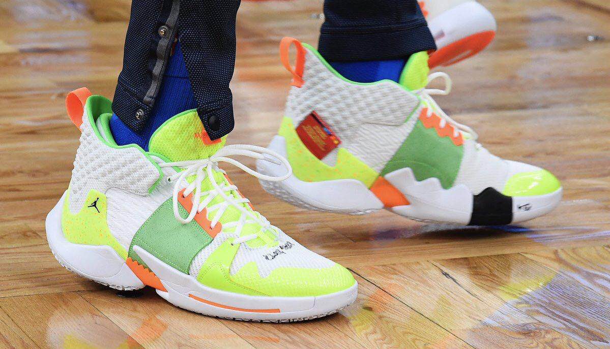 Jordan Why Not Ze0.2 White Green Orange Shoes